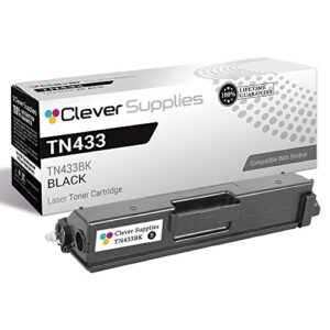 cs compatible toner cartridge replacement for brother tn433 tn431 tn-433 tn-431 tn433bk/tn431bk black for hl-l8260cdw hl-l8360cdw hl-l8360cdwt hl-l9310cdw hl-l9310cdwt hl-l9310cdwtt