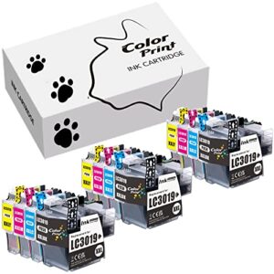colorprint 12-pack compatible ink cartridge replacement for brother lc3019 lc3019xxl used for mfc-j5330dw mfc-j6530dw mfc-j6730dw mfc-j6930dw mfc j5330dw j6530dw j6730dw j6930dw printer (3b3c3m3y)