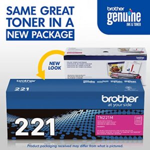 Brother TN221C, TN221M, TN221Y (TN-221C, TN-221M, TN-221Y) Cyan, Magenta and Yellow Toner -Cartridge Set