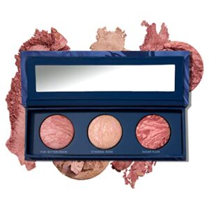 laura geller new york geller’s greatest better than ever 3-piece blush-n-brighten marbleized blush palette trio