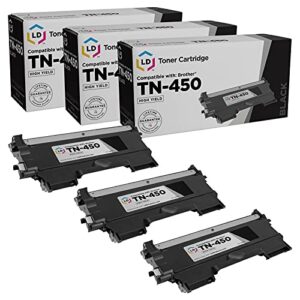 ld products compatible toner cartridge replacement for brother tn450 high yield (black, 3-pack)