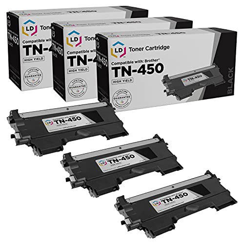 LD Products Compatible Toner Cartridge Replacement for Brother TN450 High Yield (Black, 3-Pack)