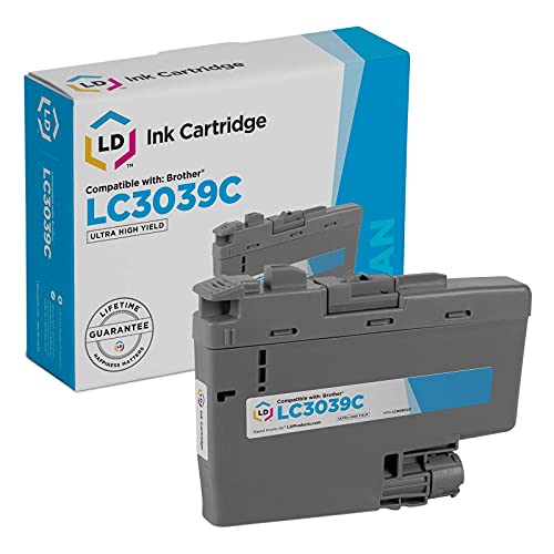 LD Compatible Ink Cartridge Replacement for Brother LC3039C Ultra High Yield (Cyan)