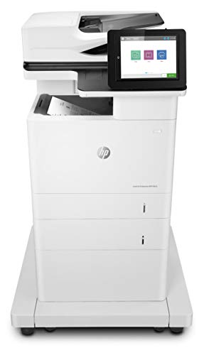 HP LaserJet Enterprise MFP M635fht Monochrome All-in-One Printer with built-in Ethernet, 2-sided printing, extra paper tray & wheeled stand (7PS98A)