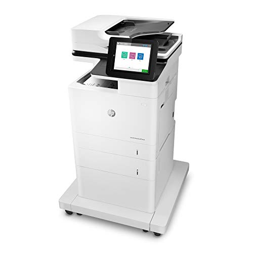 HP LaserJet Enterprise MFP M635fht Monochrome All-in-One Printer with built-in Ethernet, 2-sided printing, extra paper tray & wheeled stand (7PS98A)