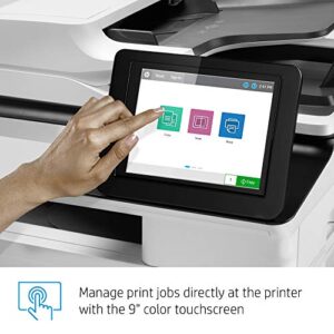 HP LaserJet Enterprise MFP M635fht Monochrome All-in-One Printer with built-in Ethernet, 2-sided printing, extra paper tray & wheeled stand (7PS98A)