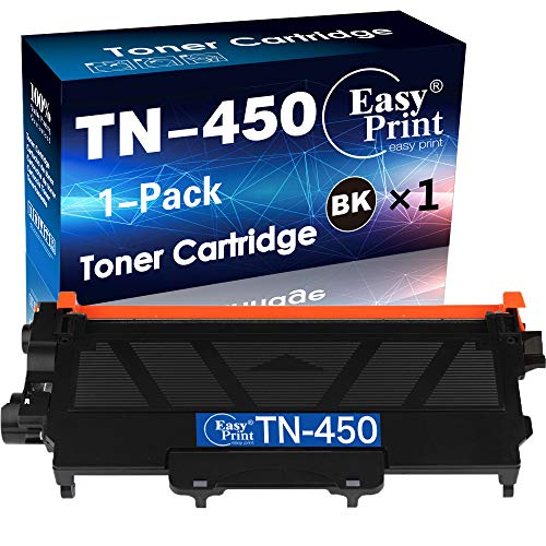 (1-Pack, High Yield) Compatible TN-450 Toner Cartridge TN450 Used for DCP-7060D 7065DN HL-2220 HL-2230 HL-2240D 2250 HL-2250DN 2270DW MFC-7360N 7460DN 7860DW Printer, Sold by Easy Print