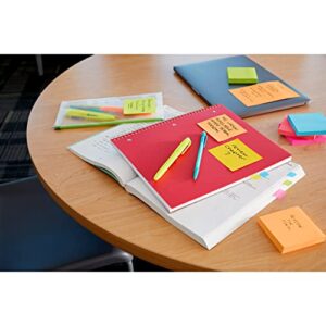 Post-it Super Sticky Notes and Flags, 3x3 in, Pack of 8 Pads and 6 Flags, Assorted Colors (654-8SS2F)