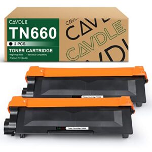 cavdle 2 packs compatible toner cartridge replacement for brother tn660 tn630 for use with brother hl-l2300d hl-l2320d hl-l2340dw hl-l2360dw hl-l2380dw mfc-l2700dw mfc-l2720dw dcp-l2540dw