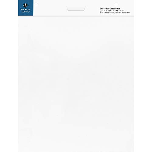 Business Source 25"x30" Self-Stick Easel Pads, 4/Pack (38592),White