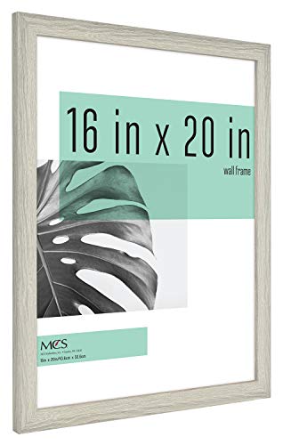 MCS Studio Gallery Frame, Gray Woodgrain, 16 x 20 in, Single & Studio Gallery Frame, Gray Woodgrain, 12 x 18 in, Single