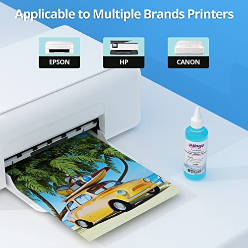 Jetingo Printer Cleaning Kit Printhead Cleaning Kit for Inkjet Printers HP Brother Canon WF-7710 WF-3640 7620 8600 8610 8620 WF-2750 WF-2650 ET-2750 ET-2650 C88 Printer (100ml)