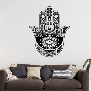 22 x 27 in yoga wall decals vinyl stickers | ying yang yoga studio meditation buddha mandala namaste inspirational quotes silhouette | car window laptop home bedroom room decor dmyog14