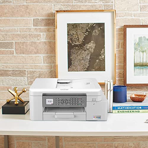 Brother INKvestment Tank MFC-J4335DW Wireless Color All-in-One Inkjet Printer - Print Copy Scan Fax - 20 ppm, 4800 x 1200 dpi, 8.5" x 11", Auto Duplex Printing, 20-Sheet ADF, Wulic Printer Cable