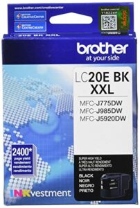 brother® lc20 extra-high-yield environmental program black ink cartridge, lc20ebks