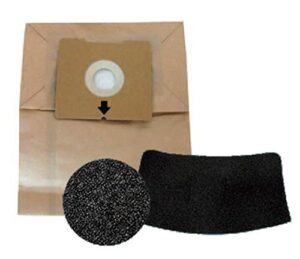 bissell 5 bag & filter kit for 4122 zing bagged canister, new oem part, 1480, 8 ounces, brown