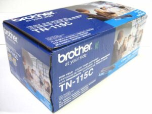 brother tn115 cyan toner cartridge, yield 4000 pages in retail packaging