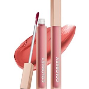 COLORKEY Soft Matte Water Tint, Hydrating Glossy Lip Gloss, Long-Lasting Liquid Lipstick | Moist Fit Without Stickiness | Moisturized | Transparent | Highly Pigmented Lip Tint (O302 Balsam Jasmine)