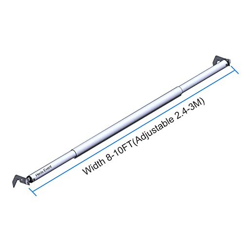 Hecis Double Layer Adjustable Crossbar and Hangers for use with Pipe and Drape Kit, 8-10ft Width