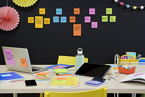 Post-it Super Sticky Pop-up Notes, 3x3 in, 13 Pads, 2x the Sticking Power, Energy Boost, Bright Colors (Orange, Pink, Blue, Green),Recyclable (R330-6SSAN)