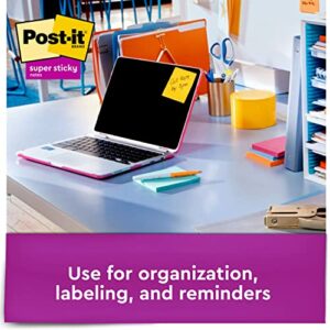 Post-it Super Sticky Pop-up Notes, 3x3 in, 13 Pads, 2x the Sticking Power, Energy Boost, Bright Colors (Orange, Pink, Blue, Green),Recyclable (R330-6SSAN)