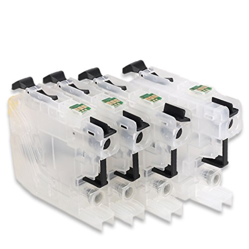 F-INK Empty Refillable Ink Cartridge Replacement For Brother LC201 LC203 LC203XL,Works With Brother MFC-J4320DW J4420DW J4620DW J5520DW J5620DW J5720DW Printers