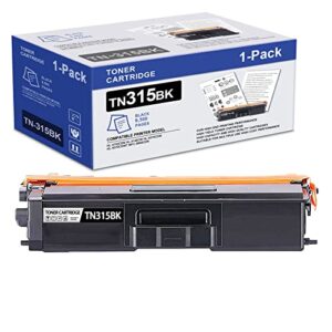 mah 1-pack high yield tn315bk toner tn-315bk cartridge tn 315 black replacement for brother