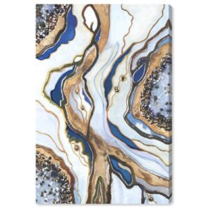 wynwood studio abstract modern canvas wall art shadows play living room bedroom and bathroom home decor 24 in x 36 in gold and blue