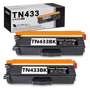 tn433bk tn433 toner cartridge (black, 2-pack) compatible tn-433 replacement for brother hl-l8260cdw l8360cdw l9310cdw l9310cdwt dcp-l8410cdw mfc-l8690cdw l9570cdwt printers-sold by hnsmgs