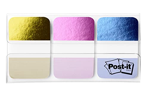 Post-it Foil Tabs, Iridescent Colors, 36 Tabs/Pack, 1 in x 1.5 in (686-FLOPBT)
