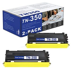 tn-350 tn350 (2 pack black) toner cartridge replacement for brother dcp-7010 7020 7025 intellifax 2820 2910 2920 2850 mfc-7220 7225 7820 7420 7820n hl-2040 2040n 2070n 2030 2040r printer.
