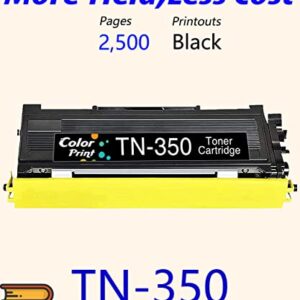 1-Pack ColorPrint Compatible TN350 Toner Cartridge Replacement for Brother TN-350 TN 350 for Intellifax 2820 2920 MFC-7220 MFC-7820N HL-2030 HL-2040 HL-2070N HL-2037E DCP-7010 DCP-7020 Printer (Black)