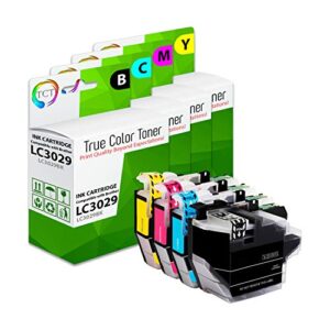 tct compatible ink cartridge replacement for brother lc3029 lc3029bk lc3029c lc3029m lc3029y super high yield works with brother mfc-j5830dw, j5830dw xl, j6535dw printers (b, c, m,y) – 4 pack