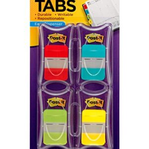 Post-it Tabs, 1 in Solid, Asst Colors, 25/Color, 25/Dispenser, 4 Dispenser/Pack (686-RALY)