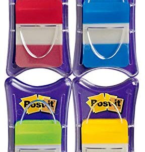 Post-it Tabs, 1 in Solid, Asst Colors, 25/Color, 25/Dispenser, 4 Dispenser/Pack (686-RALY)