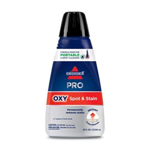 bissell professional spot and stain + oxy portable machine formula, 32 oz, 1-pack, 32 fl oz