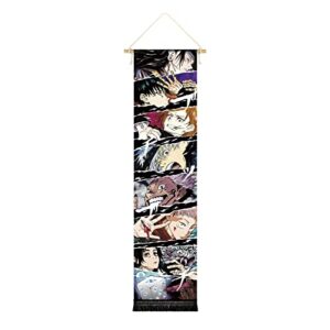 cosplay studio hanging poster canvas wall art banner japanese anime art canvas decor jujutsu character expressions tapestry for wall decor hanging tapestry decoration for room,dorm anime lovers