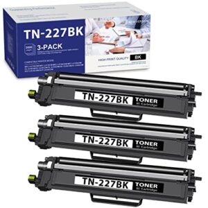 tn-227bk toner cartridge – lvelimit compatible tn227bk 3pk replacement for brother hl-3230cdw hl-3270cdw hl-3230cdn hl-3290cdw dcp-l3510cdw dcp-l3550cdw printer