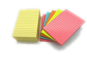 post-it notes, 4 x 6 inches, 1000 sheets, assorted colors, 10 pads