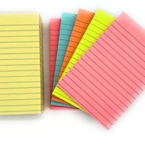 Post-it Notes, 4 x 6 Inches, 1000 Sheets, Assorted Colors, 10 Pads