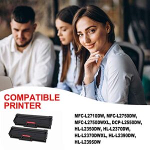 JOTO Compatible Toner Cartridge Replacement for Brother TN760 TN-760 TN730 TN-730 for MFC-L2710DW MFC-L2750DW HL-L2370DW DCP-L2550DW HL-L2350DW HL-L2395DW HL-L2390DW Laser Printer ( 2-Pack )