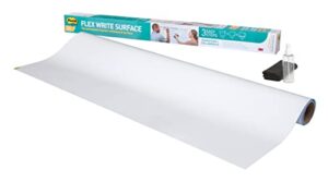 post-it flex write surface, permanent marker wipes away with super-hydrophilic technology, 8 ft x 4 ft, white dry erase whiteboard film (fws8x4)