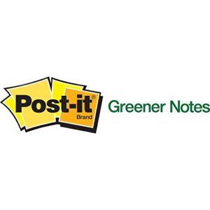 Post-it Greener Notes Original Recycled Note Pads, 3 x 3, Helsinki, 100/Pad, 12 Pads/Pack