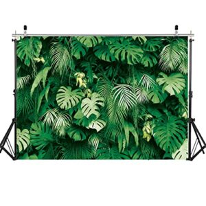 Tropical Palm Leaves Photography Backdrop for Picture 7x5FT Summer Jungle Safari Plants Photo Background Hawaiian Luau Party Decor Banner Baby Shower Birthday Party Supplies (84x60 inch)