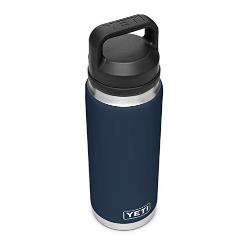 YETI Rambler 26 oz Bottle, Vacuum Insulated, Stainless Steel with Chug Cap, Navy