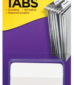 Post-it Tabs, 2 in Angled Solid, White, 24 Tabs/Pack (686A-24WE)