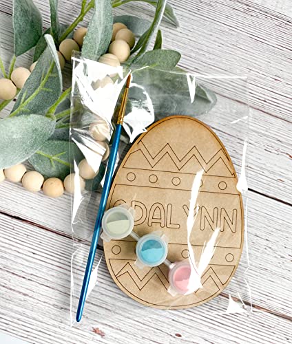 Personalized Easter Egg Paint Kit Name Wood Letter Laser Cut