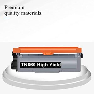 TN660 Compatible TN-660 Black Toner Cartridge Replacement for Brother MFC-L2700DW MFC-L2680W HL-L2300D DCP-L2520DW Printer Toner.(2 Pack)