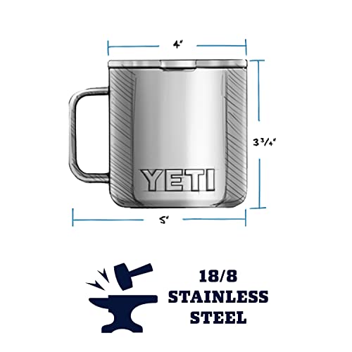 YETI Rambler 14 oz Mug, Vacuum Insulated, Stainless Steel with MagSlider Lid, Charcoal