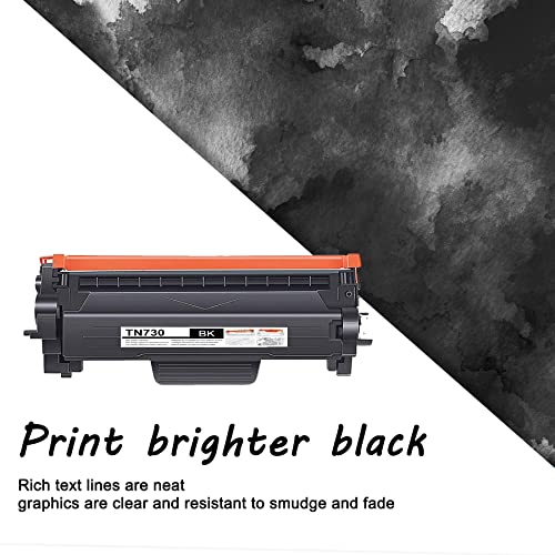 TN730 Toner Cartridge Compatible 3 Pack TN-730 Black Replacement for Brother TN730 TN-730 for Brother DCP-L2550DW MFC-L2710DW L2750DW L2750DWXL HL-L2350DW L2370DW/DWXL L2390DW L2395DW Printer